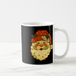 Hugvyn Christmas Santa Claus Patchwork Matching Fa Coffee Mug
