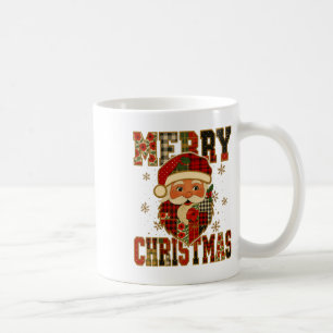 Hugvyn Christmas Santa Claus Patchwork Merry Chris Coffee Mug