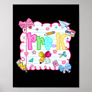 Hugvyn Ck To School Pre-k Preschool Preppy Teacher Poster