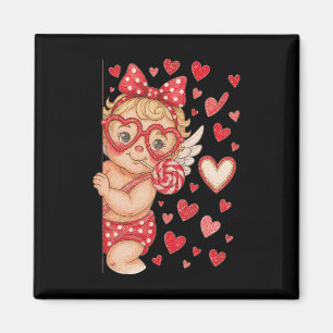 Hugvyn Cupid Lollipop Valentine Coquette Hearts Cu Magnet
