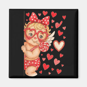 Hugvyn Cupid Lollipop Valentine Coquette Hearts Cu Magnet