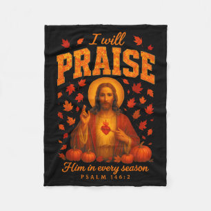Hugvyn Fall Christian Praise Jesus Autumn Faith Th Fleece Blanket