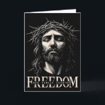 Hugvyn Freedom Jesus Christian Face Crown God Fami Card<br><div class="desc">Hugvyn Freedom Jesus Christian Face Crown God Family Country</div>