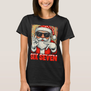 Hugvyn Funny Six Seven Meme Christmas Cool Santa S T-Shirt