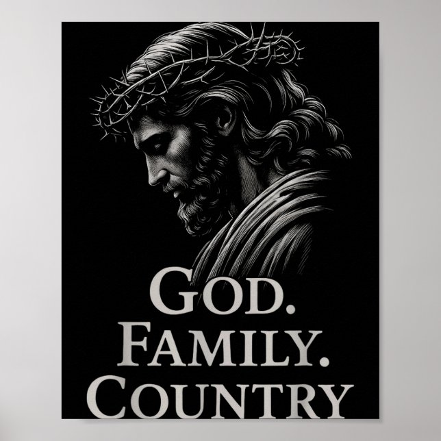 Hugvyn God Family Country Jesus Christian Faith Mi Poster (Front)