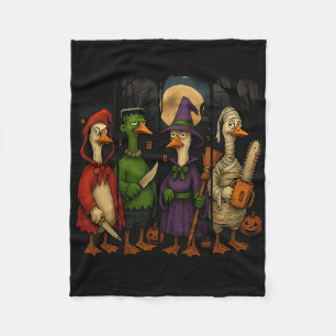 Hugvyn Halloween Goose Horror Spooky Ghost Goose M Fleece Blanket