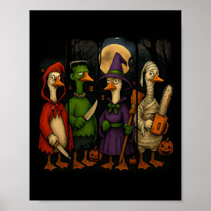 Hugvyn Halloween Goose Horror Spooky Ghost Goose M Poster