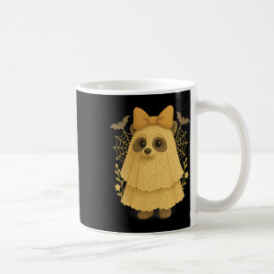 Hugvyn Halloween Lace Ghost Racoon Feral Cute Gho Coffee Mug