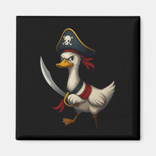 Hugvyn Halloween Pirate Goose Spooky Goose Costume Magnet