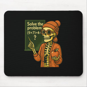 Hugvyn Halloween Skeleton Six Seven 67 Meme Pemdas Mouse Pad