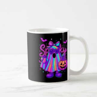 Hugvyn Halloween Spooky Ghost Girl Pastel Pumpkin Coffee Mug