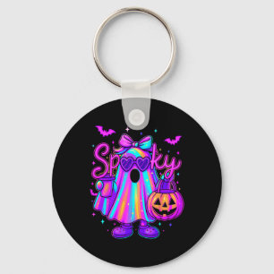 Hugvyn Halloween Spooky Ghost Girl Pastel Pumpkin  Key Ring
