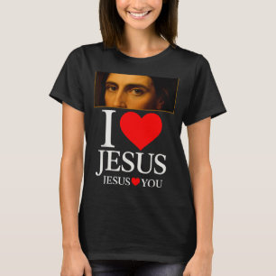 Hugvyn I Love Jesus I Heart Jesus Faith American C T-Shirt