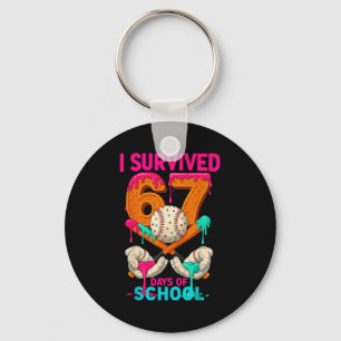 Hugvyn I Survived 67 Days Of School Ice Cream Six Key Ring
