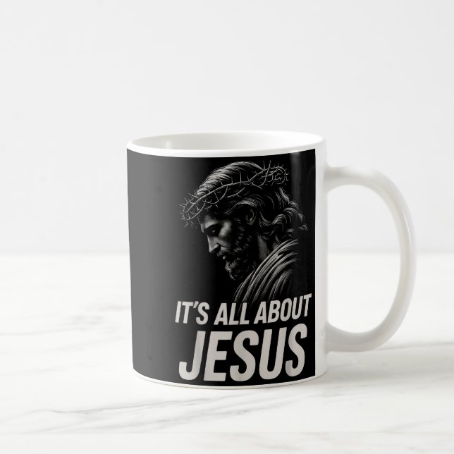 Hugvyn Its All About Jesus Christian Faith Patriot Coffee Mug (Right)
