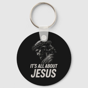 Hugvyn Its All About Jesus Christian Faith Patriot Key Ring