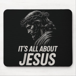 Hugvyn Its All About Jesus Christian Faith Patriot Mouse Pad