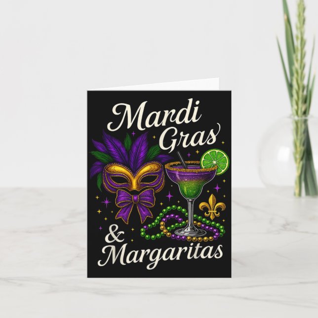 Hugvyn Mardi Gras And Margaritas Louisiana New Orl Card (Front)