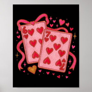 Hugvyn Playing Cards Valentine 6 7 Coquette Six Se Poster