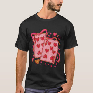 Hugvyn Playing Cards Valentine 6 7 Coquette Six Se T-Shirt