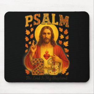 Hugvyn Psalm 23 The Lord Is My Shepherd Faith Fall Mouse Pad