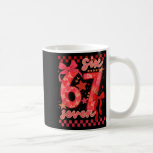Hugvyn Six Seven Valentine 6 7 Meme Chequered Coqu Coffee Mug