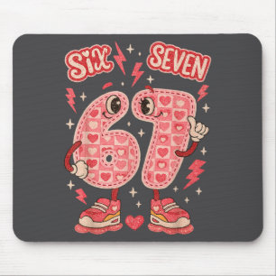 Hugvyn Six Seven Valentine Love 67 Preppy Coquette Mouse Pad