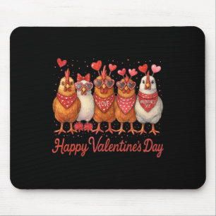 Hugvyn Valentine Chicken Heart Love Farm Hen Chick Mouse Pad
