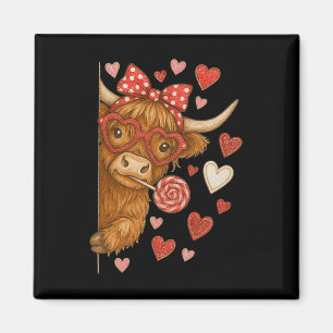 Hugvyn Valentine Cow Coquette Xoxo Howdy Western Magnet