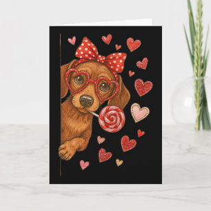 Hugvyn Valentine Dachshund Mama Cute Puppy Dog Mum Card