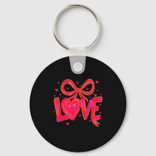 Hugvyn Valentines Day Love Preppy Coquette Bow Xox Key Ring