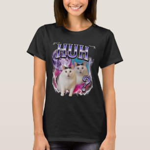 Huh Cat Chonky Meme Funny Confused Cat Meme Lovers T-Shirt