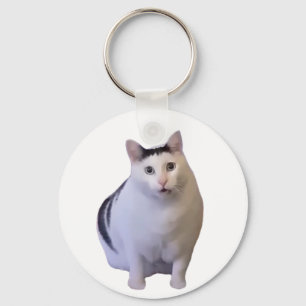 Huh Cat Meme Double Sided Keychain
