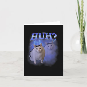 Huh Silly Cat Meme Funny Oddly Bootleg Specific Da Card