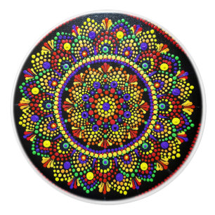 Huichol Ceramic Knob