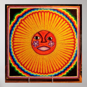 Huichol String Art,Mexico Large Photo on Canvas Poster
