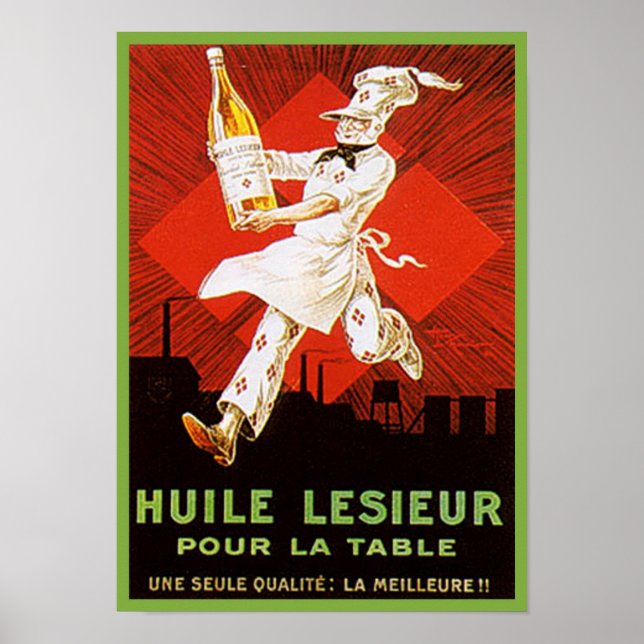 Huile Lesieur Vintage Ad Poster (Front)