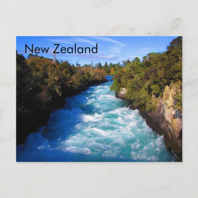 Huka Falls, New Zealand Postcard (Front)