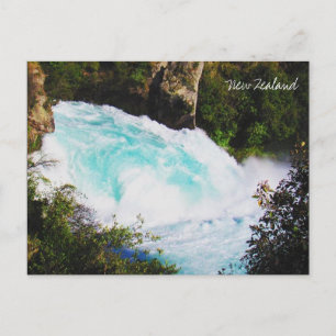 huka falls nz postcard