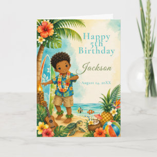 Hula Birthday Party Card