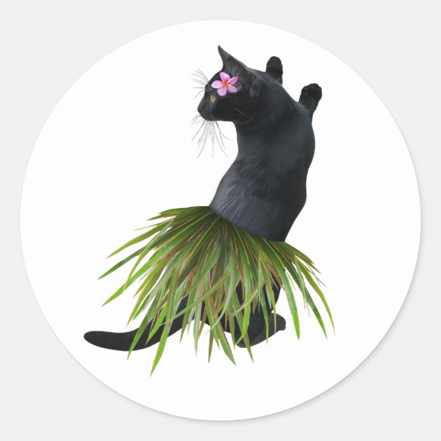 Hula Cat Sticker (Front)