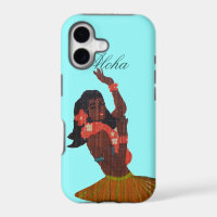 Hula Dancer Aloha Seafoam green