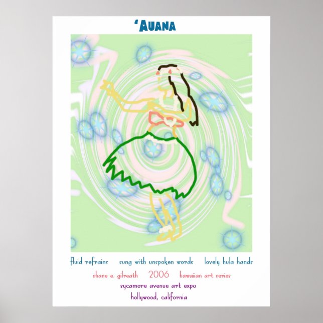 Hula Dancer Art Print (Front)