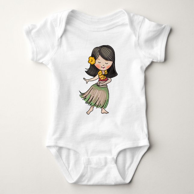 Hula Dancer Baby Bodysuit (Front)