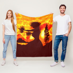 Hula Dancer Fleece Blanket