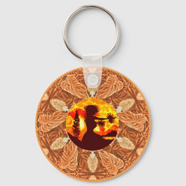 Hula Dancer  Key Ring (Front)
