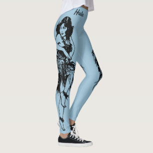 Hula Dancer Original Art Workout Leggings