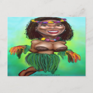 Hula Dancer Postcard