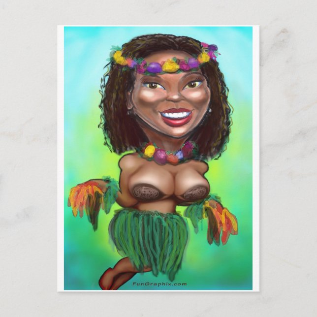 Hula Dancer Postcard (Front)