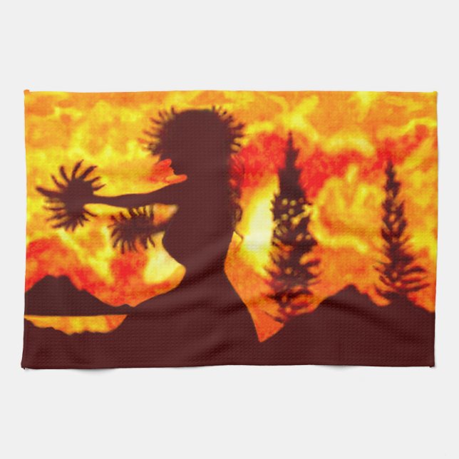 Hula Dancer  Tea Towel (Horizontal)